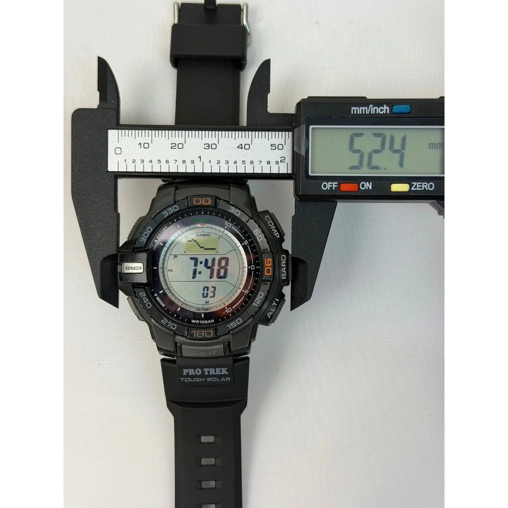 Casio Pro Trek PRG-270-1 Tough Solar Triple Sensor Black Digital Watch 3415
